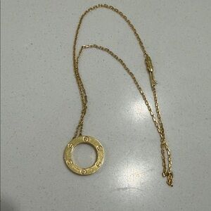 Inspired! Gold Circle Pendant Necklace - Women Jewelry